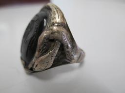 Sterling Silver Trojan Intaglio Men's Ring