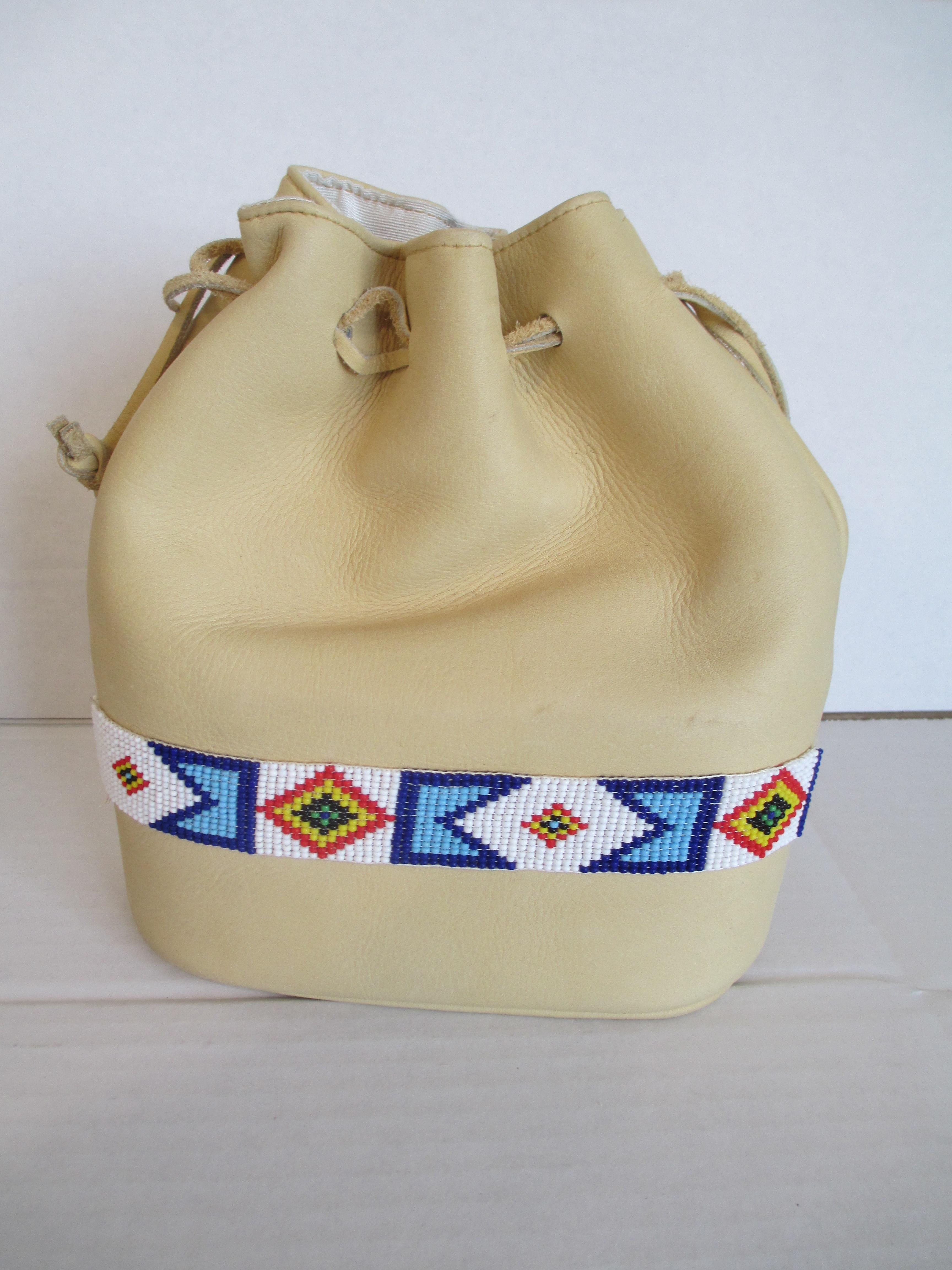 Native American Deerskin Beaded Purse