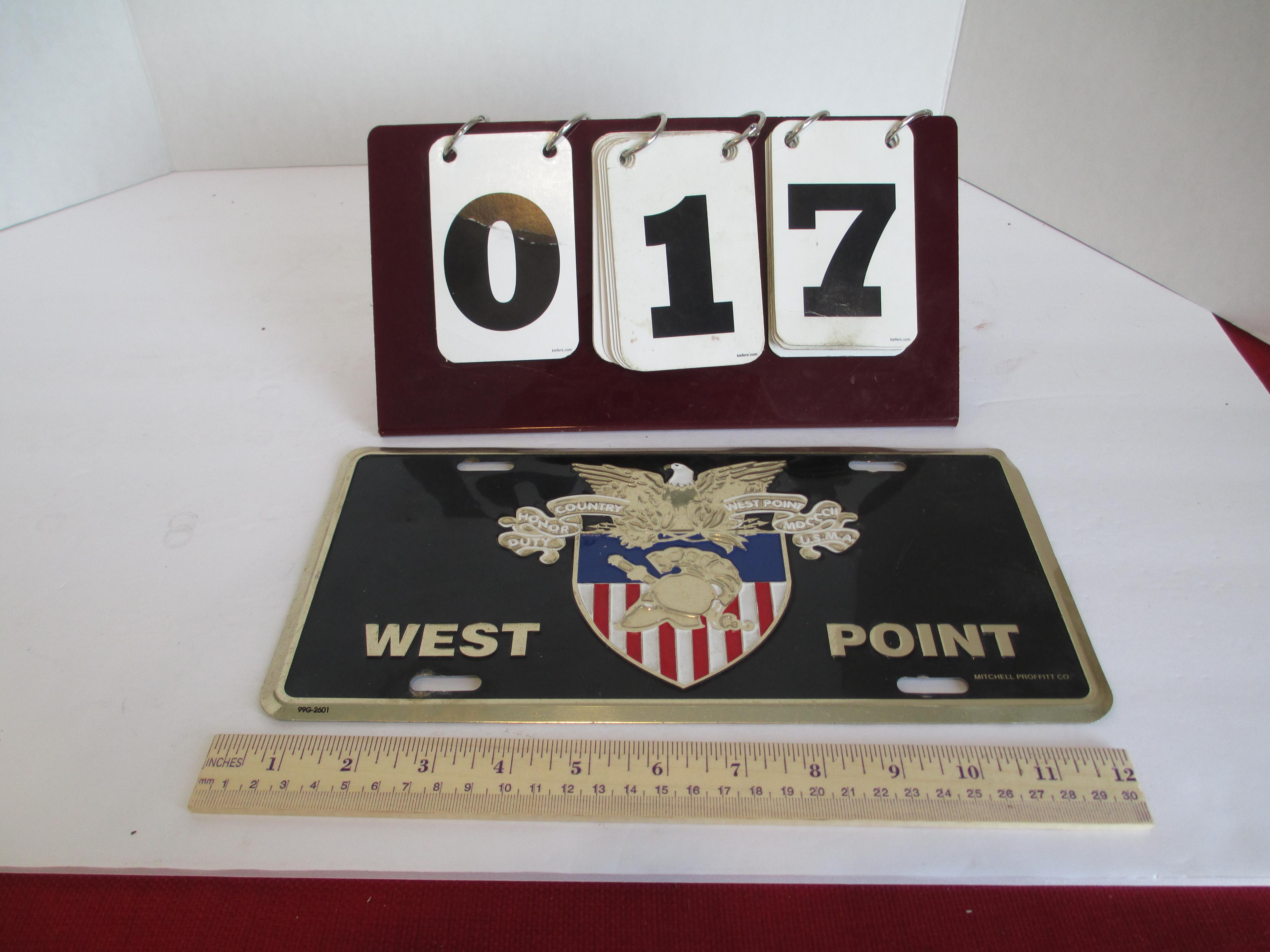 Westpoint Military Academy License Plate