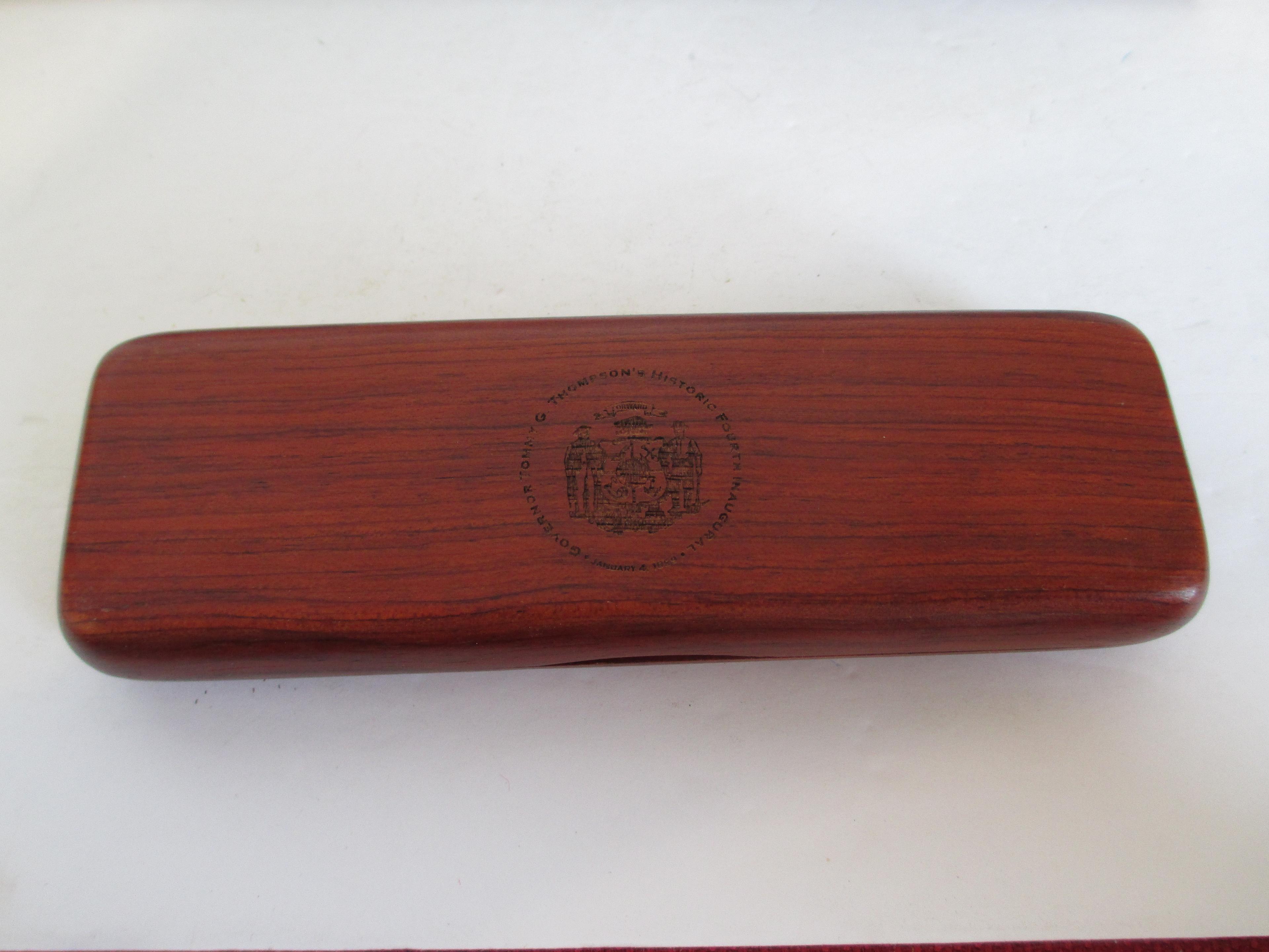 Parker Vector Tommy Thompson Gubernatorial Pen in Rosewood Box