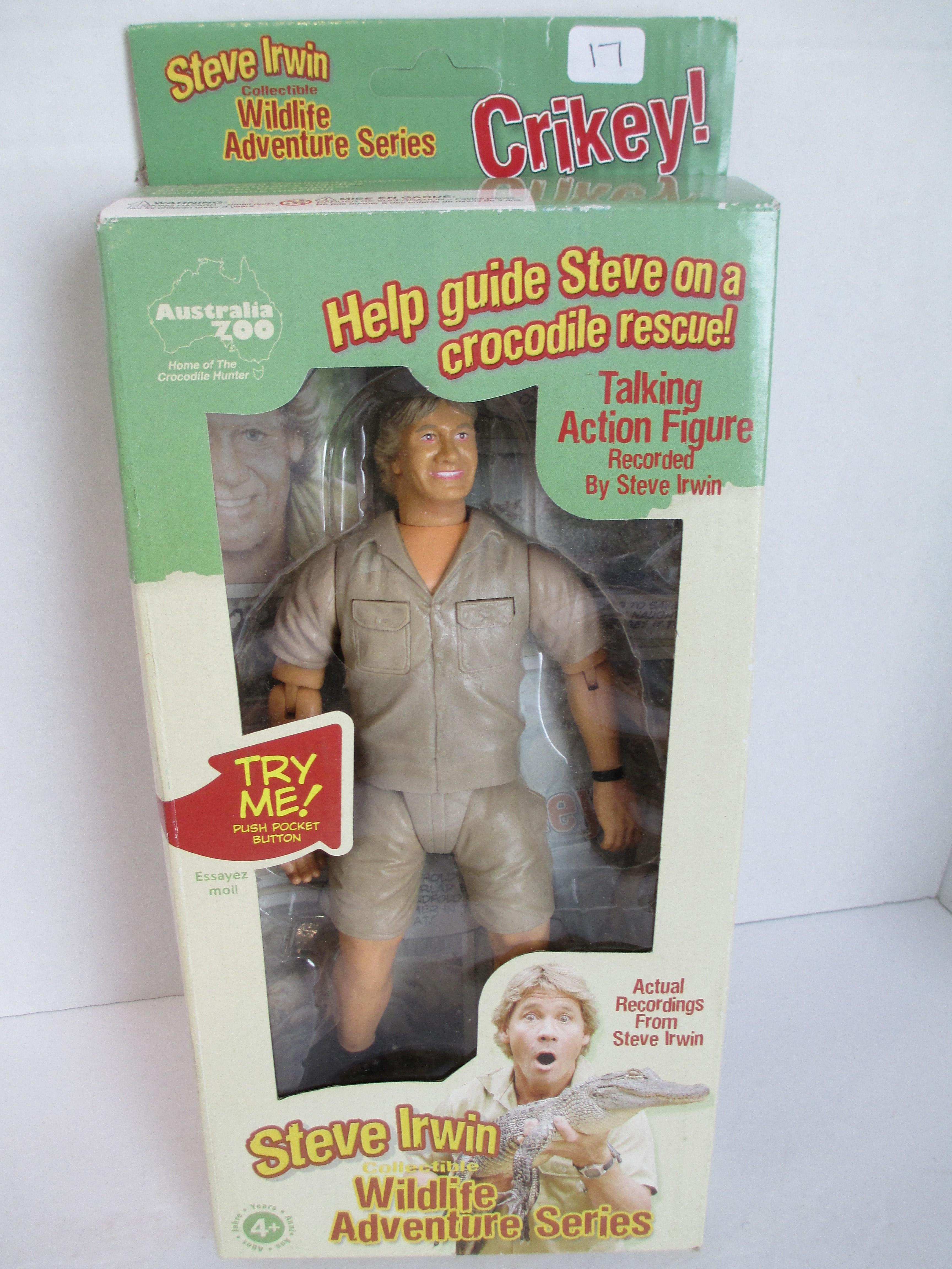 Australia Zoo NOS Steve Irwin Talking Action Figure