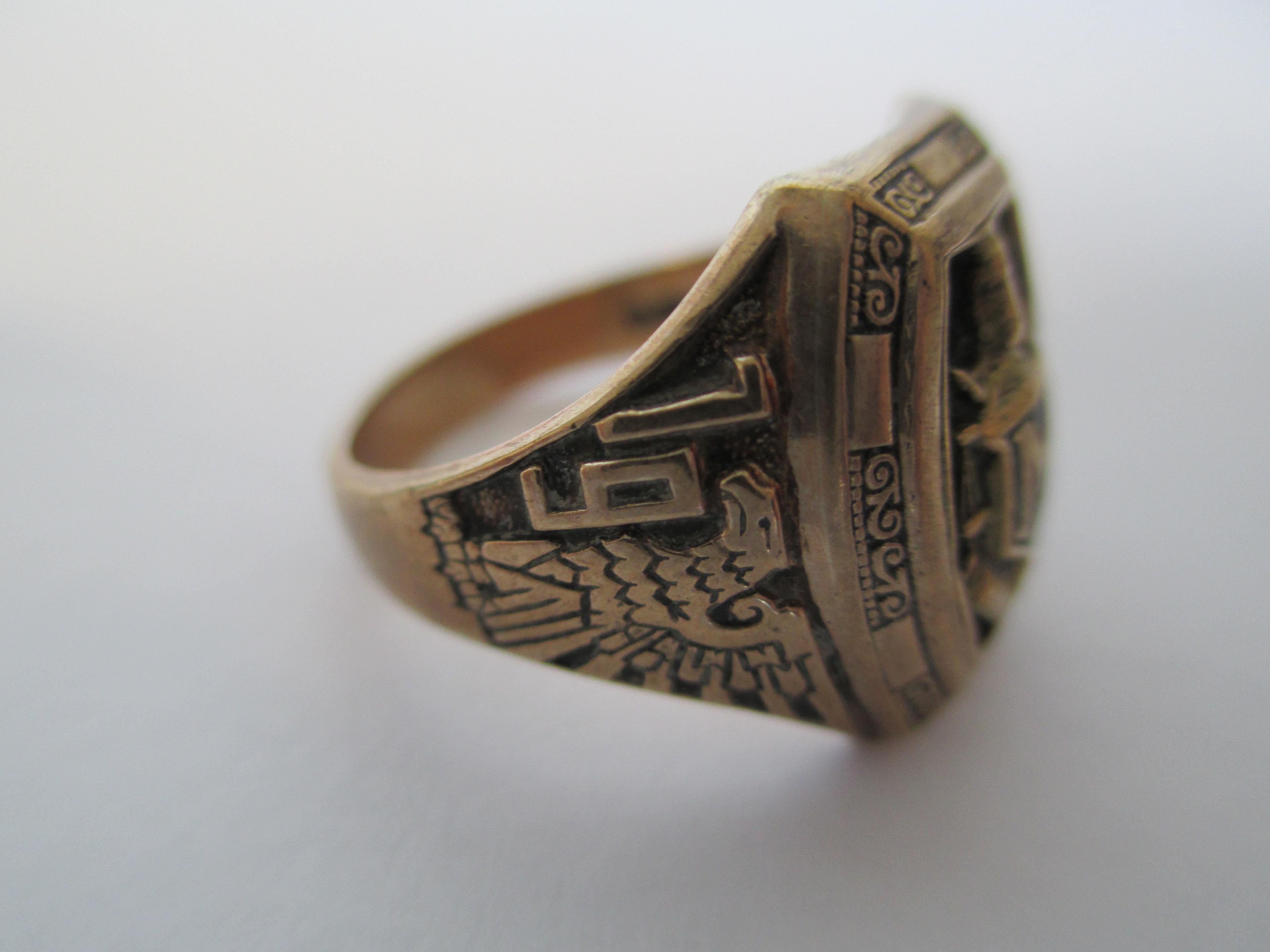 10K Gold 1958 Highschool Class Ring