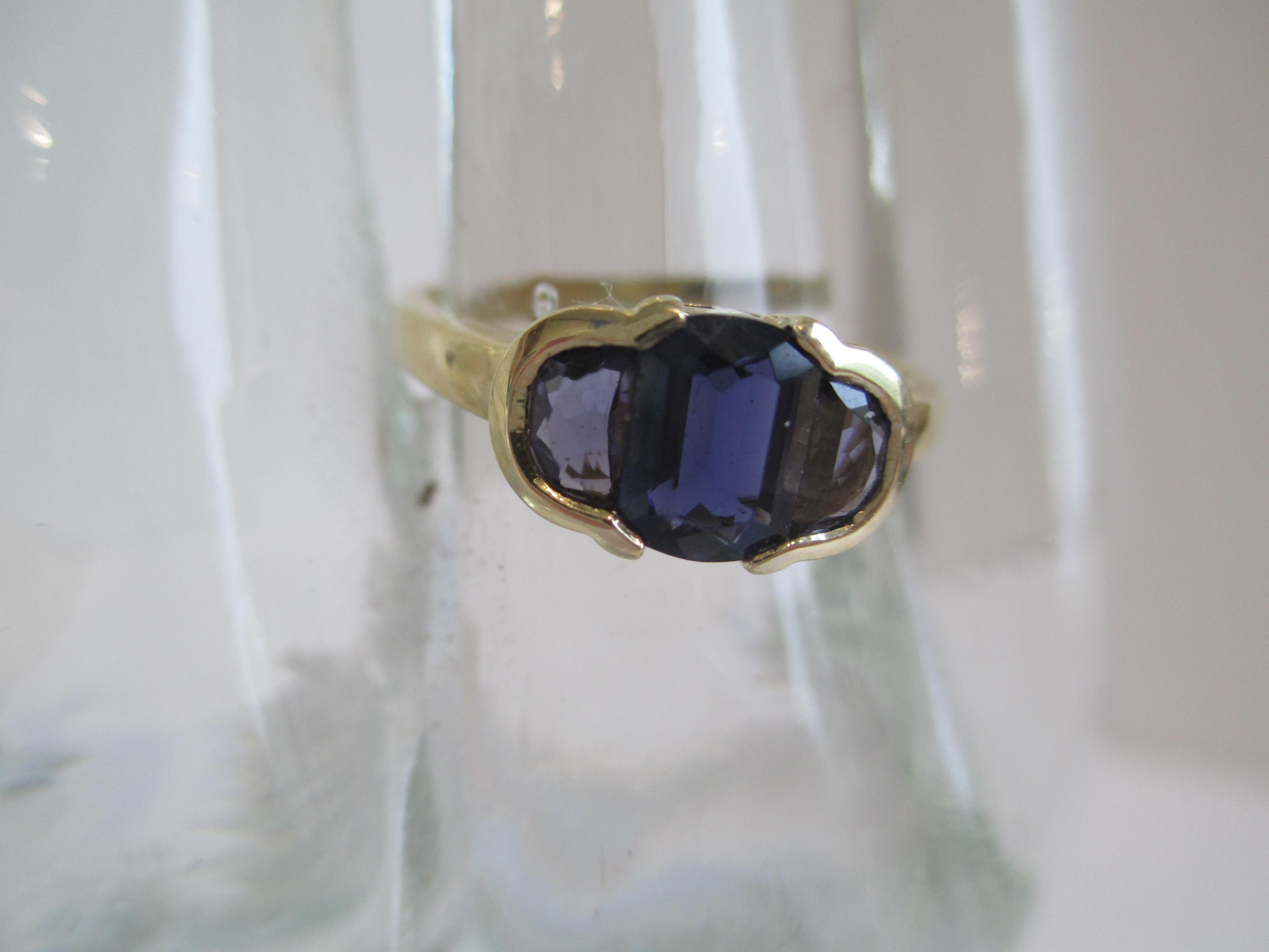 14K Gold Sapphire Ring