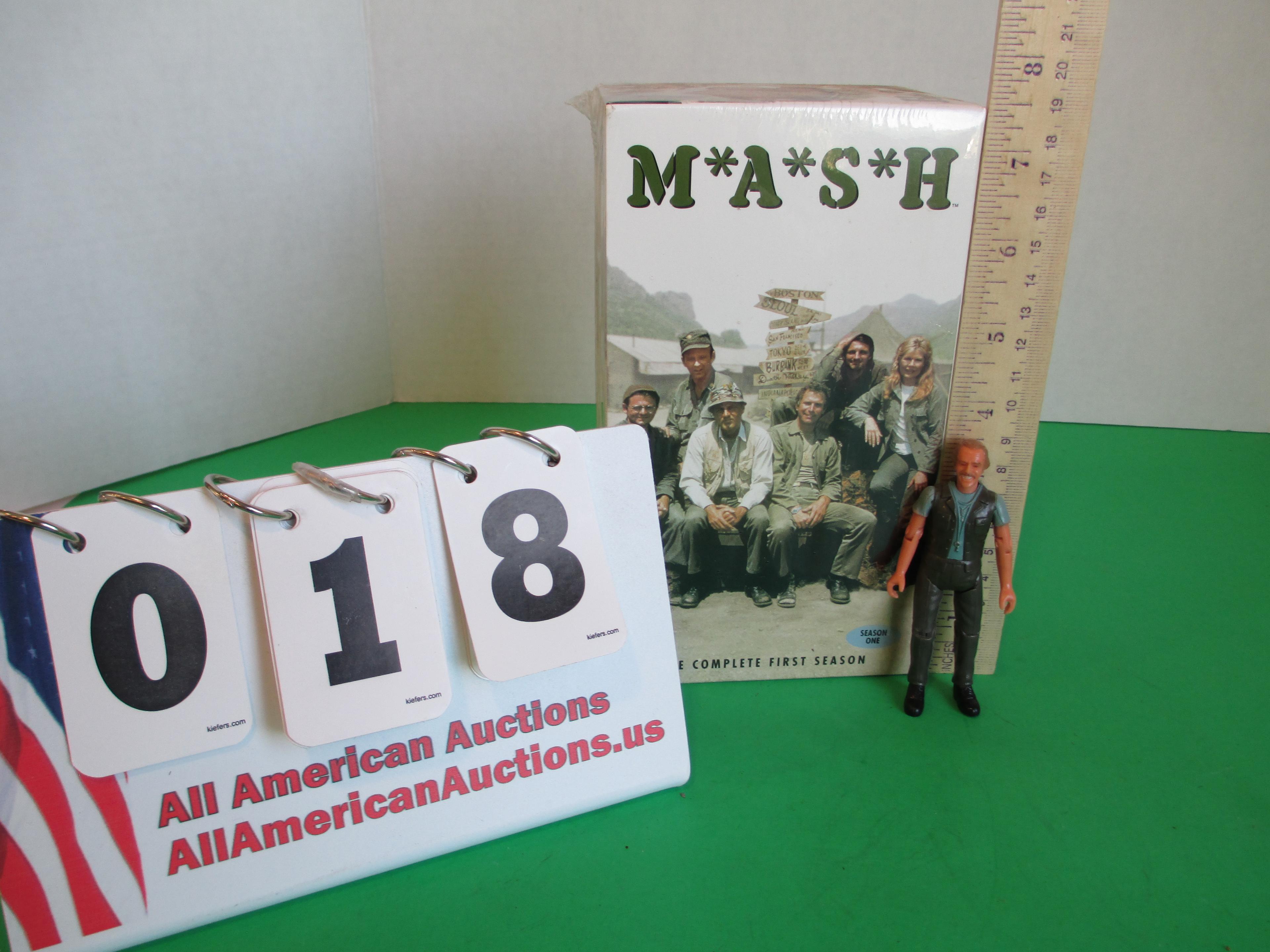 Sealed M.A.S.H. VHS Set with 1981 Mash Figure