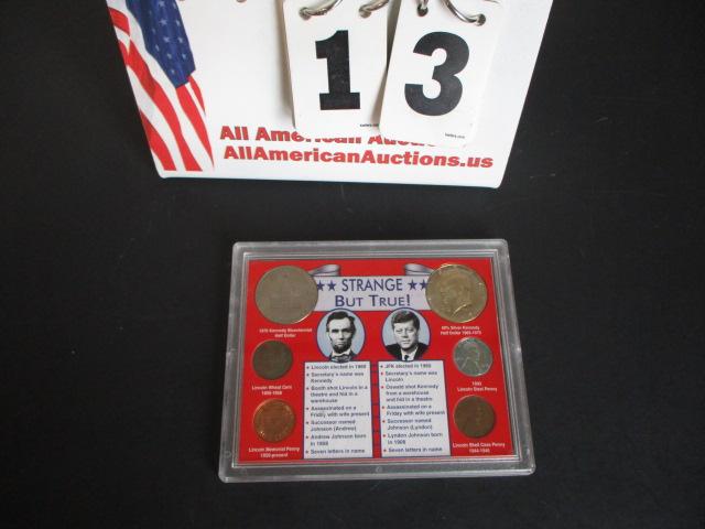 Lincoln/Kennedy Coincidences Coin Set