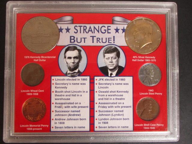 Lincoln/Kennedy Coincidences Coin Set