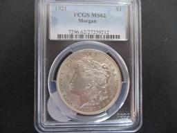 1921 PCGS MS62 Morgan Silver Dollar