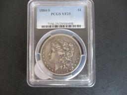 1884-S PCGS VF25 Morgan Silver Dollar