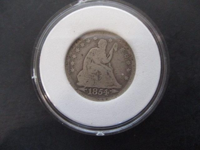 1854 Liberty Seated Quarter