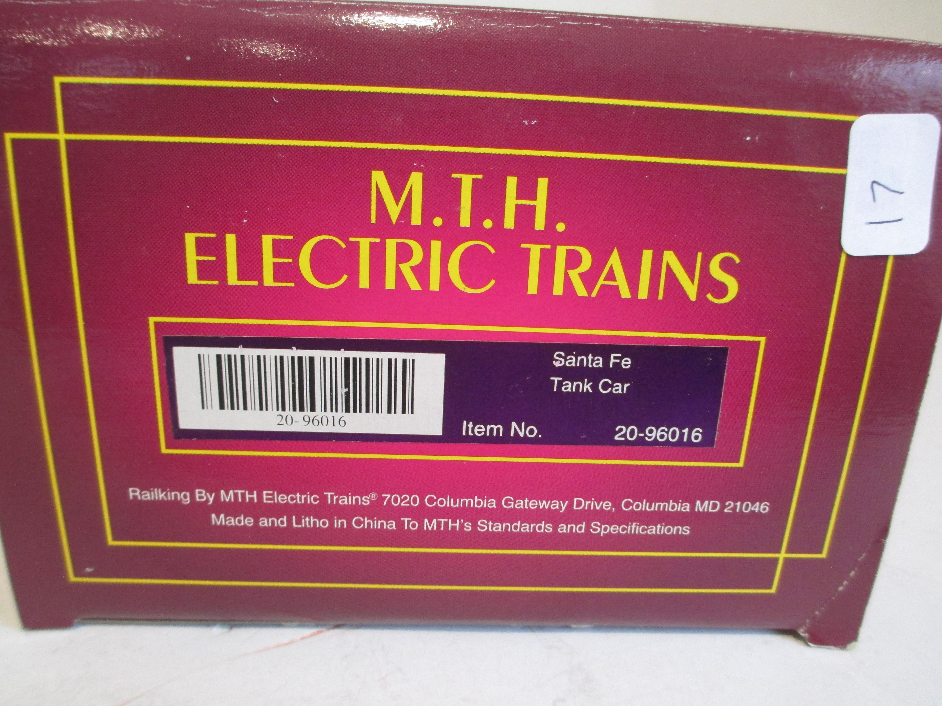 M.T.H. Electric Trains Santa Fe Tank Car