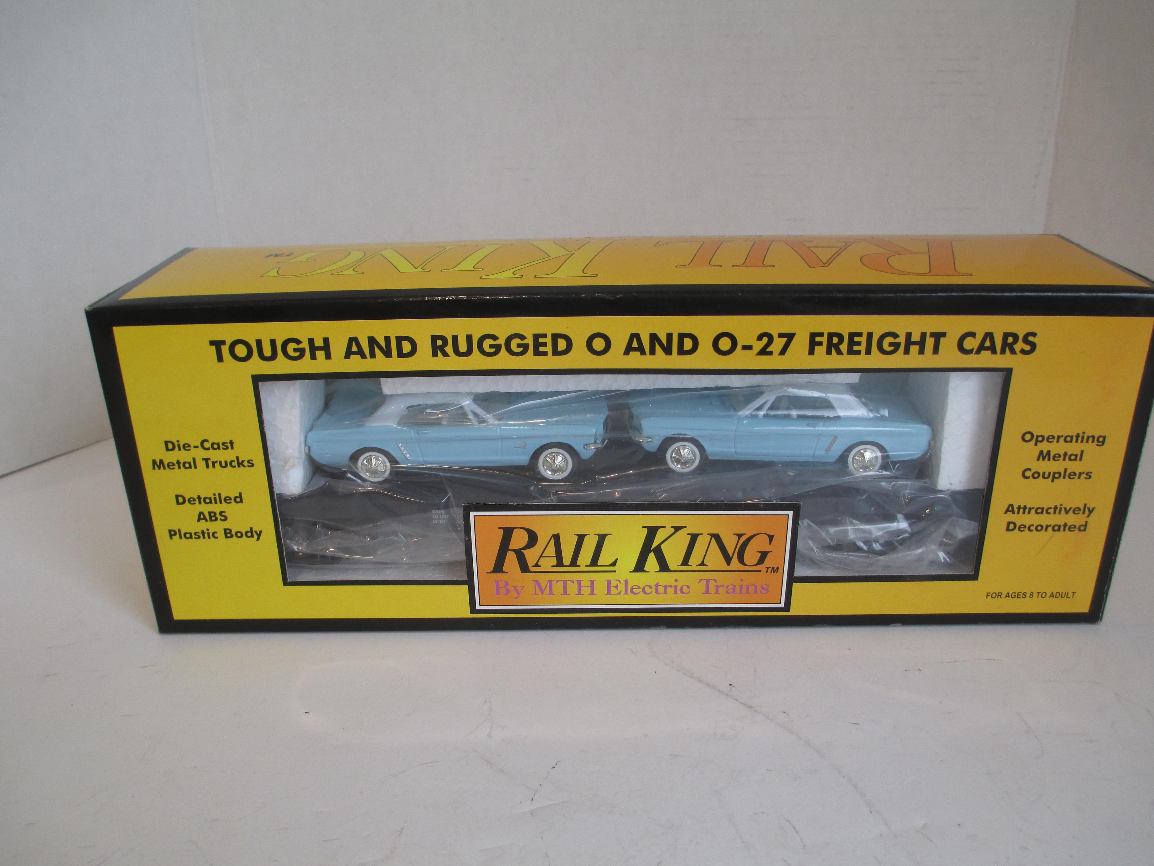 M.T.H. Electric Trains Auto Transport Flat Car W/ERTL '64 Mustangs