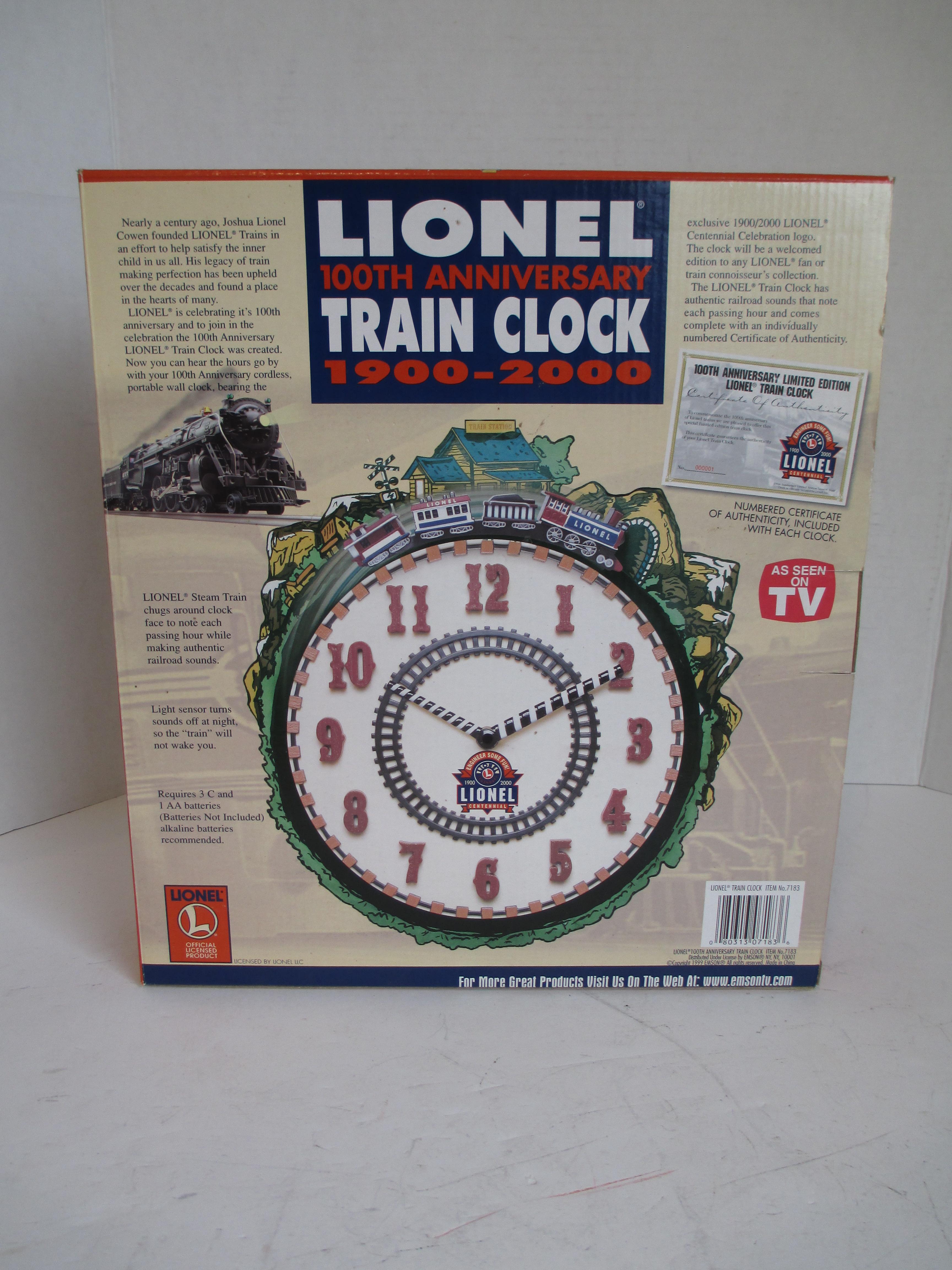 Lionel 100Th Anniversary Train Clock