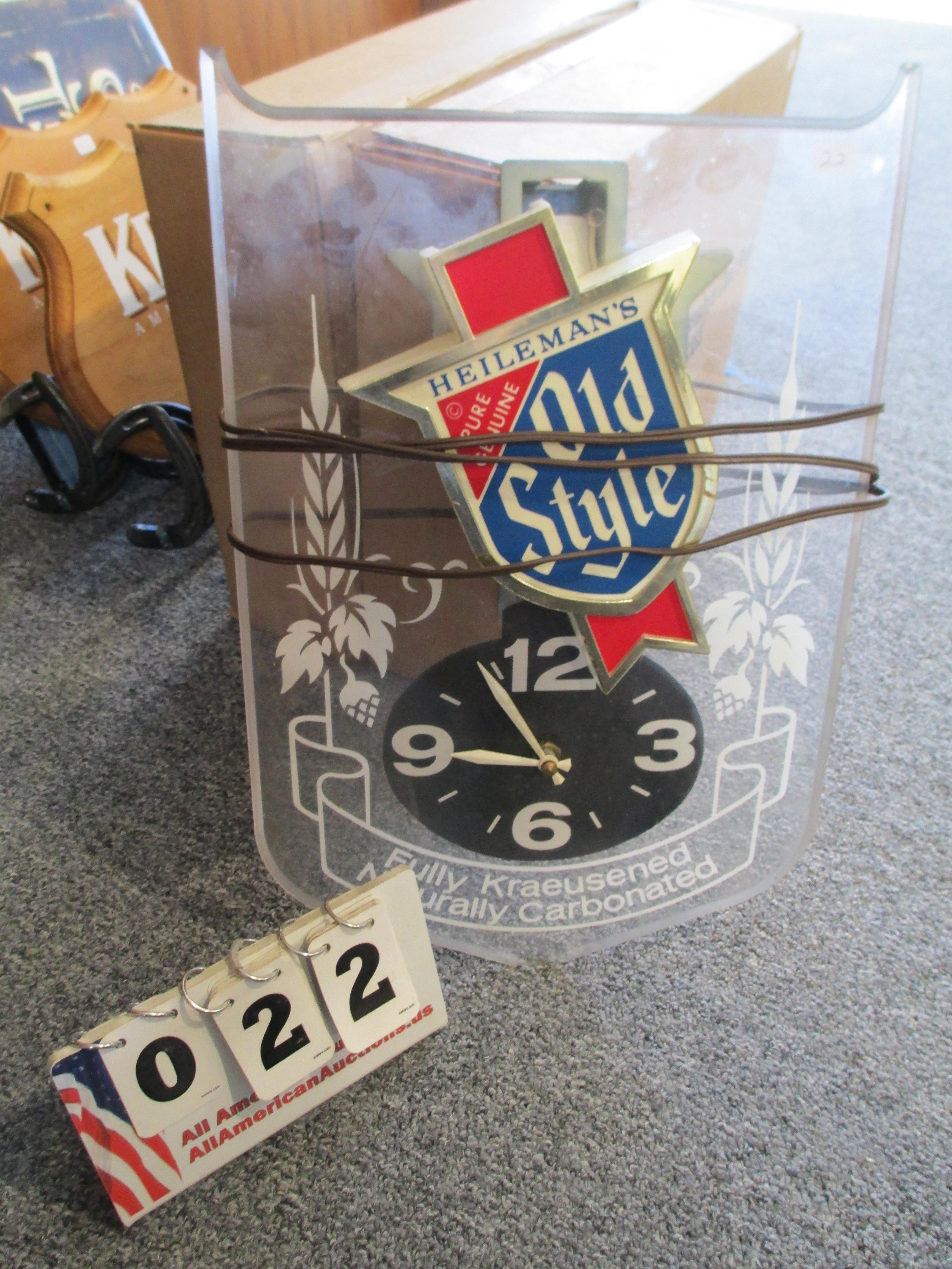 Old Style Light Up Advertising Clock
