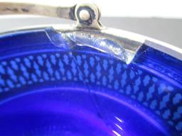 Sterling Silver Cobalt Lined Basket