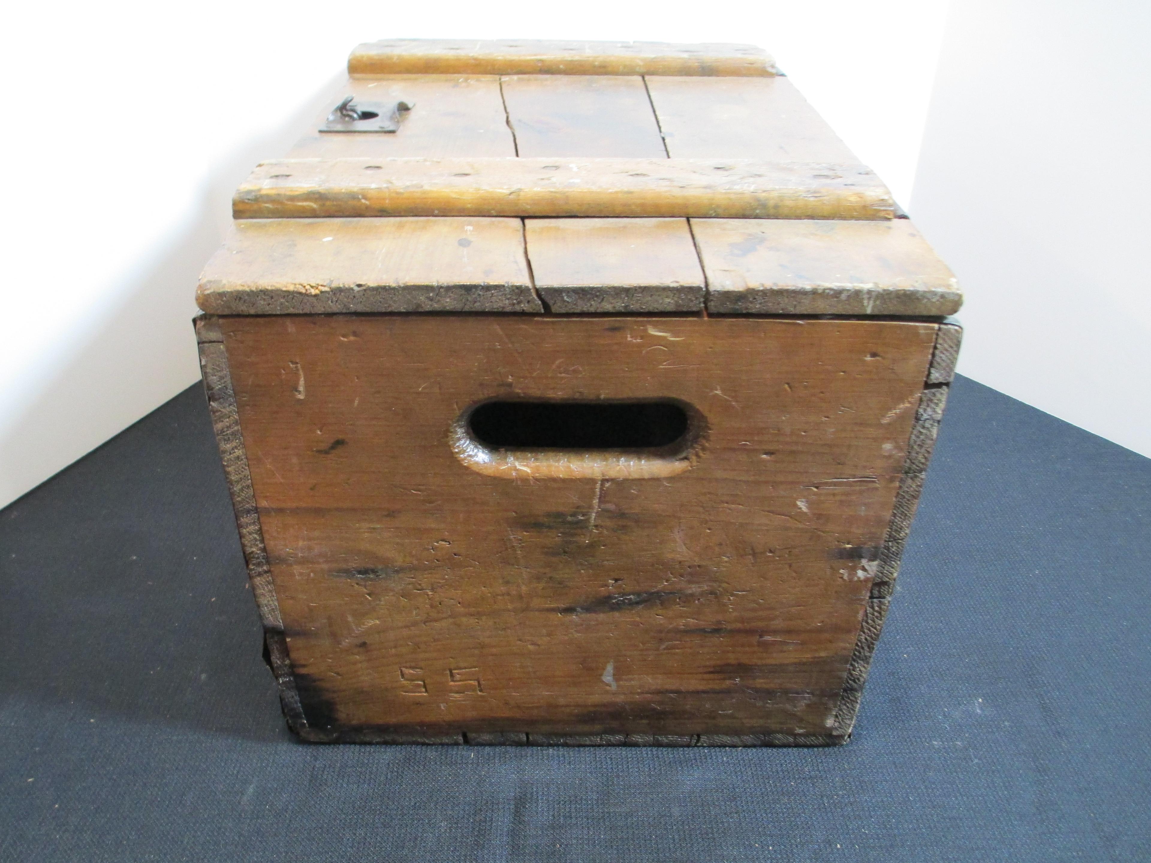 Mineral Spring Beer Advertising Crate with Hinged Lid