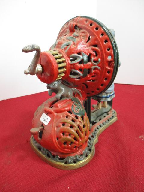 Cast Iron Ornate Carnival Bank-A