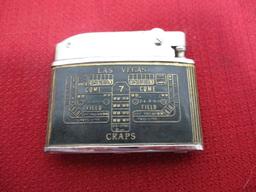 Vintage Japan Automatic High Quality Pocket Lighter with Las Vegas Design