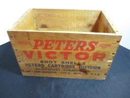 Peter's Victor Advertising Crate with Pritzlaff Hardware Stamp