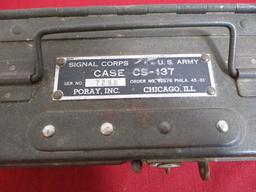 WWII U.S. ARMY Signal Corps. CS-137 Radio Crystal Storage Case