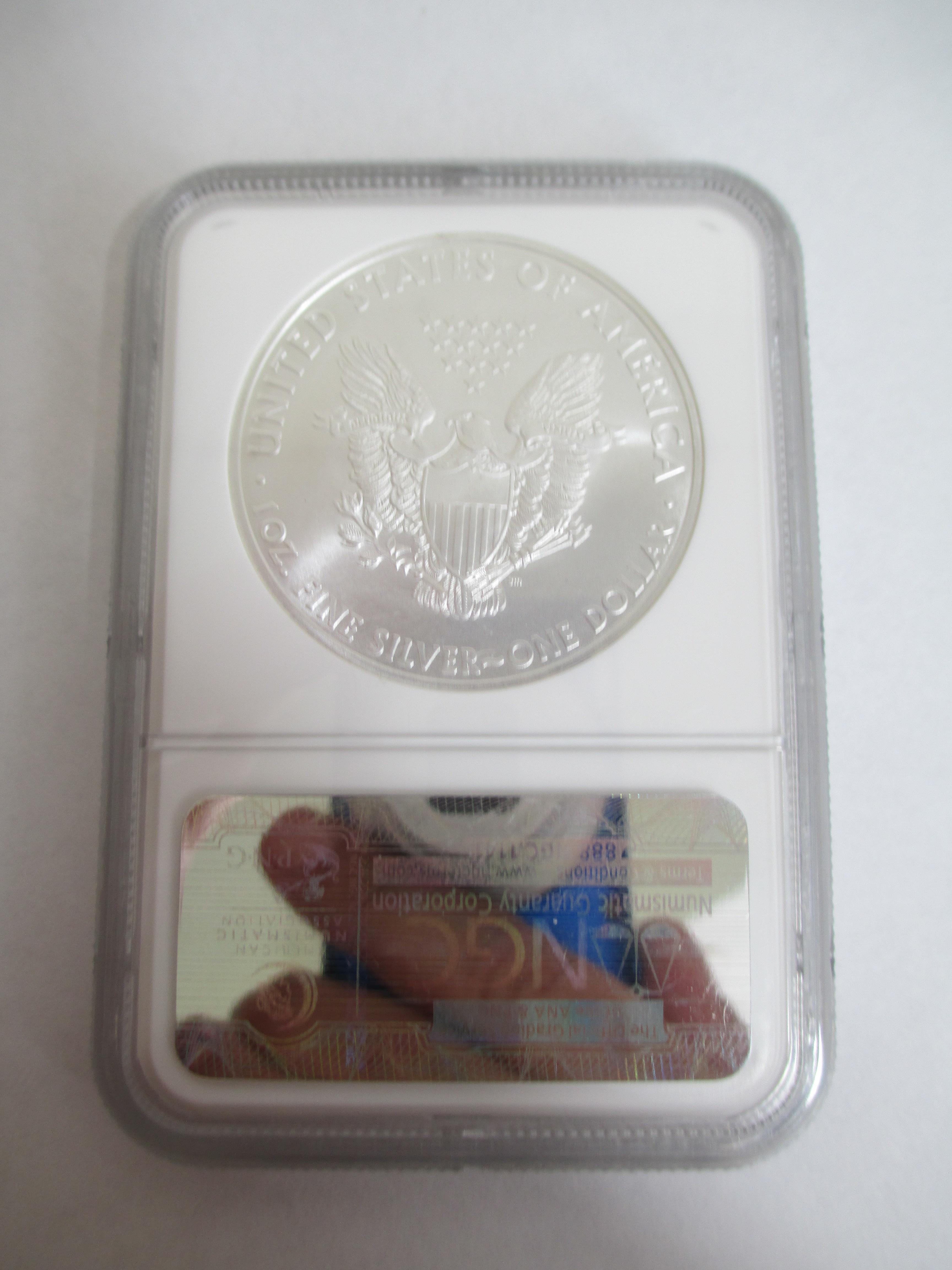 American Silver Eagle 1 Ounce Coin (2010) NGC Graded