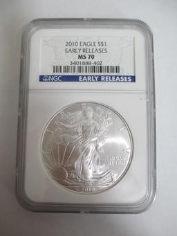 American Silver Eagle 1 Ounce Coin (2010) NGC Graded