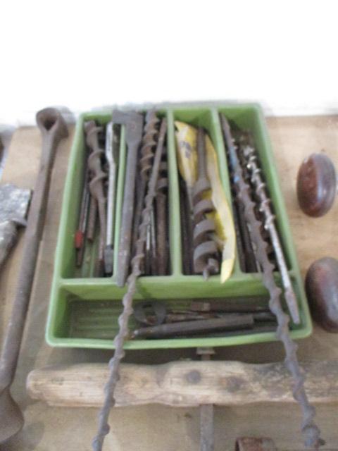 Antique Carpenters Chest + Tools
