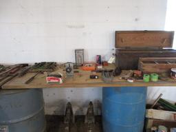 Antique Carpenters Chest + Tools