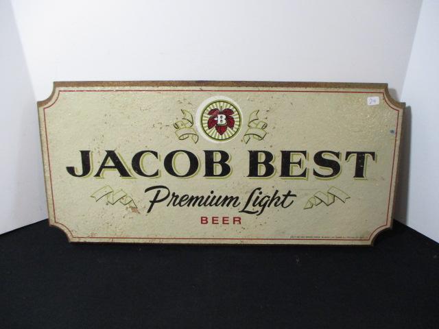 Pabst "Jacob Best" Wood Advertising Sign