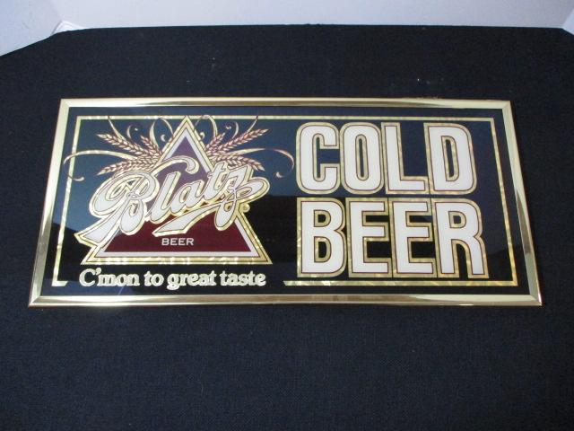 Blatz "Cold Beer" Advertising Mirror