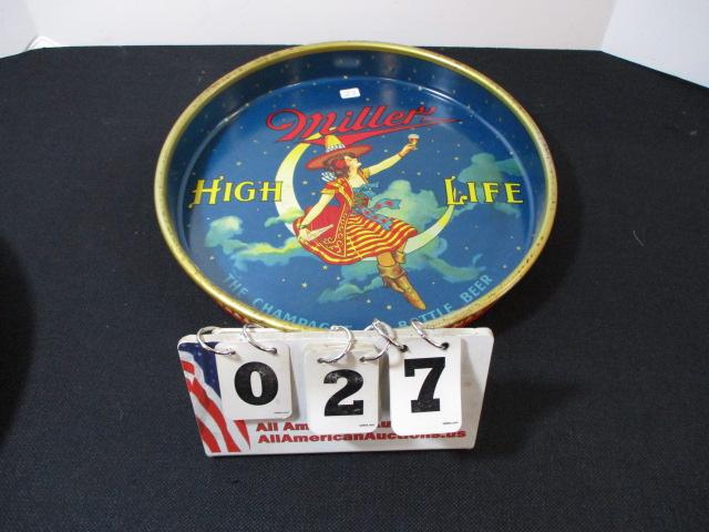 Miller Girl in the Moon Advertising Beer Tray (A)