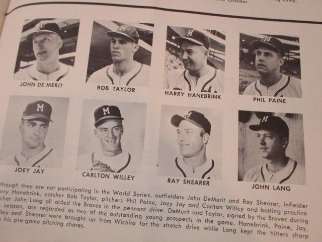 1957 Milwaukee Braves Vs. New York Yankees World Series Program
