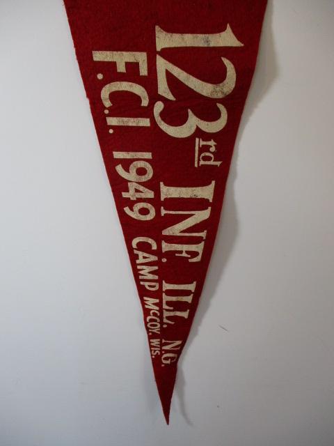 1949 123rd Inf. Ill. N.G. Camp McCoy WI Pennant.