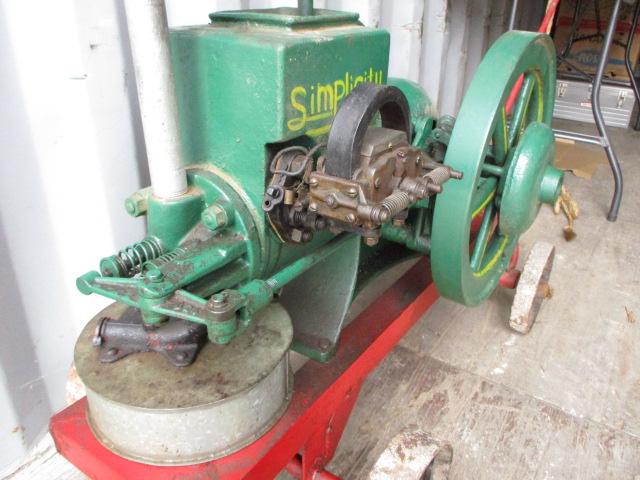 *SPECIAL ITEM* Antique Simplicity Hit-and-Miss Engine w/ Cart