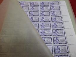 Full Uncut Sheets of 3 cent Stamps- 16 Total Pages