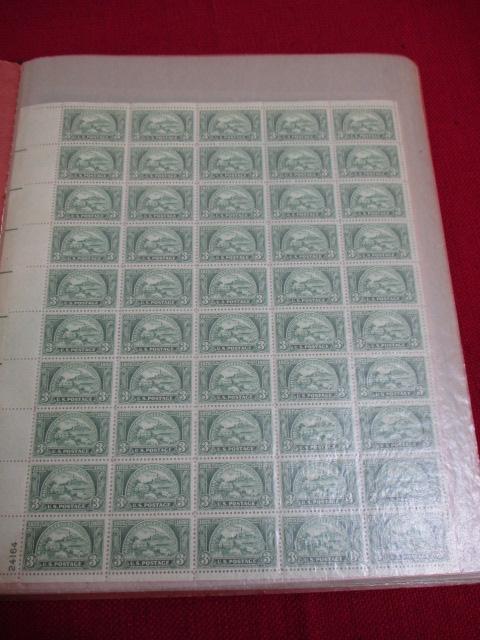Full Uncut Sheets of 3 cent Stamps- 23 Total Pages