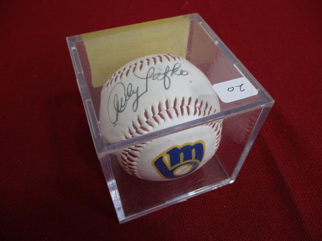 1989 "Andy Pafko" Autographed Brewers Official Major League Baseball