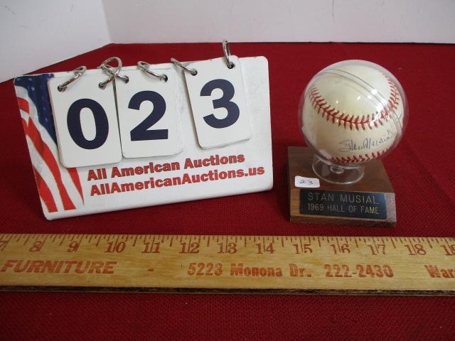 1969 HOF "Stan Musial" Autographed Official Major League Baseball