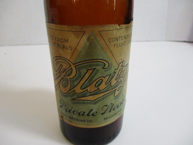 Vintage Blatz "Private Stock" 12 oz. Advertising Beer Bottle