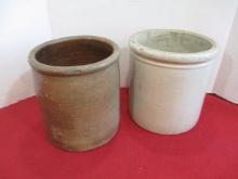 Pair of 1ga. Stoneware Crocks
