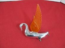 Original-1940's Swan Automotive Hood Ornament w/ Light Up Wings.