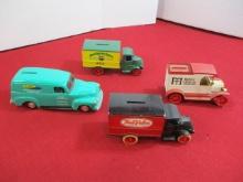 Die Cast Advertising Coin Banks-Lot of 4