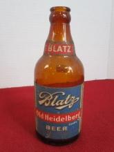 Vintage Blatz Beer Old Heidelberg 12 oz Beer Bottle