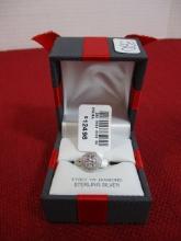 Sterling Silver and Diamond Ladies Ring