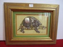 Girard Steampunk (watch parts) Turtle Artwork Framed