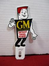 GM Detroit Diesel Power Porcelain License Plate Topper