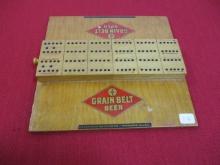Minneapolis Brewing Co. Grain Belt Advertising Cribbage Board