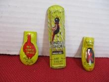 Tin Lithograph Advertising Clickers/Whistle-Lot of 3