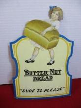Butter-Nut Bread Original Cardstock Die Cut Fan Pull Advertiser