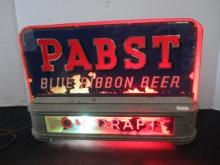 Original Pabst Blue Ribbon Art Deco Advertising Sign