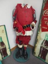 *SPECIAL ITEM-Early Electrified Cast Iron Frame Vintage Santa Claus